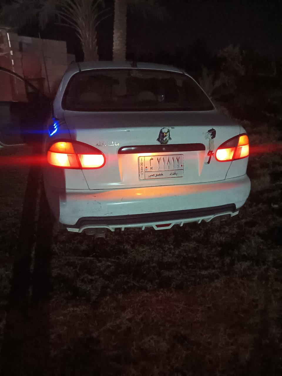 سلام عليكم مكلف بنشر سياره لانوس رقم بغداد موديل 98 سياره خير من الله كير ومحرك وصدر وحداديه كهربات جام كله شغال مسجل منظومه تبريد تدفه 
السعر35 

***********
***********
