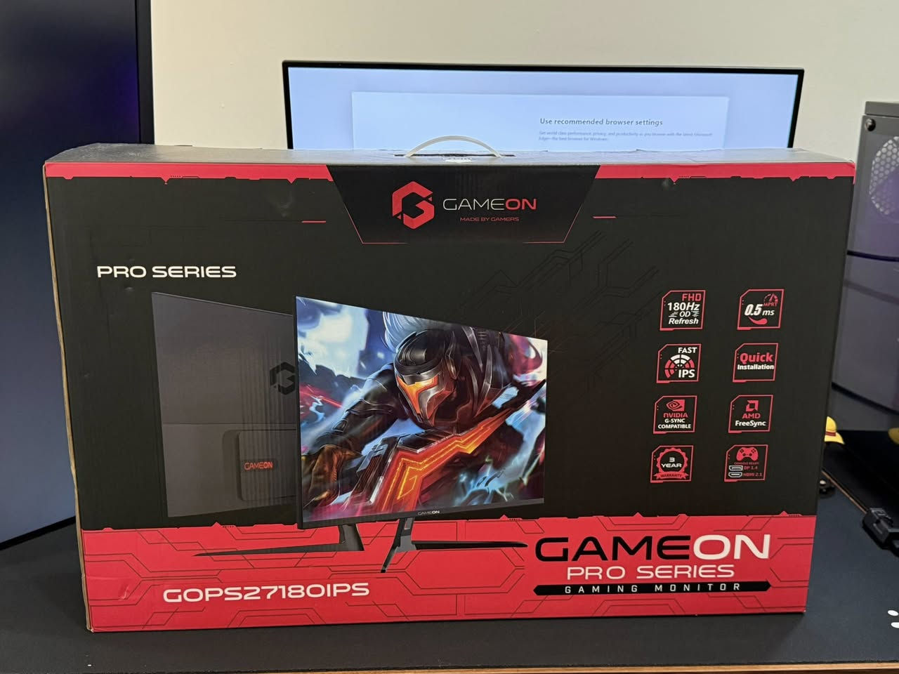 شاشتين ٢٧ للبيع
الاولى GameOn

📺 GOPS27180IPS Monitor Specifications
 • Screen Size: 27 inches
 • Panel Type: IPS
 • Resolution: 1920 × 1080 (Full HD)
 • Refresh Rate: 180Hz
 • Response Time: 1ms (MPRT)
 • Aspect Ratio: 16:9
 • Brightness: ~250–300 nits
 • Contrast Ratio: 1000:1 (typical IPS)
 • Viewing Angle: 178° (H/V)
 • Adaptive Sync: Supports FreeSync / G-Sync compatible
 • Ports (usually):
 • 1× DisplayPort
 • 1–2× HDMI
 • Audio Out (3.5mm)
 • Mounting: VESA mount compatible (usually 100×100mm)
مستعمله فتره قليله 
سعرها ١٧٥ الف
———————————————
الثانيه BlackWolf

📺 BW-M27-2K – 165Hz Specifications
 • Screen Size: 27 inches
 • Resolution: 2560 × 1440 (2K / QHD)
 • Panel Type: IPS
 • Refresh Rate: 165Hz
 • Response Time: 1ms
 • Aspect Ratio: 16:9
 • Brightness (Typical): ~250–300 nits
 • Contrast Ratio: 1000:1
 • Viewing Angle: 178° (H/V)
 • Color Support: 16.7 Million Colors
 • Adaptive Sync: FreeSync (G-Sync compatible in most cases)
 • Ports:
 • DisplayPort
 • HDMI
 • 3.5mm Audio Out
 • VESA Mount: 100×100mm
سعرها ١٦٠ الف
والحامله مال شاشات ثنين سعرها ٤٥ الف
كلهن سوه سعرهن ٣٥٠ الف


**إذا كنت صاحب هذا الإعلان وتريد حذفه لأي سبب، رجاءا أرسل رسالة إلى الدعم الفني**