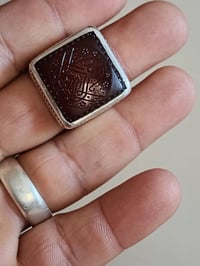 عقيق يماني • مخطوط اسم • صياغة عارف البحرين