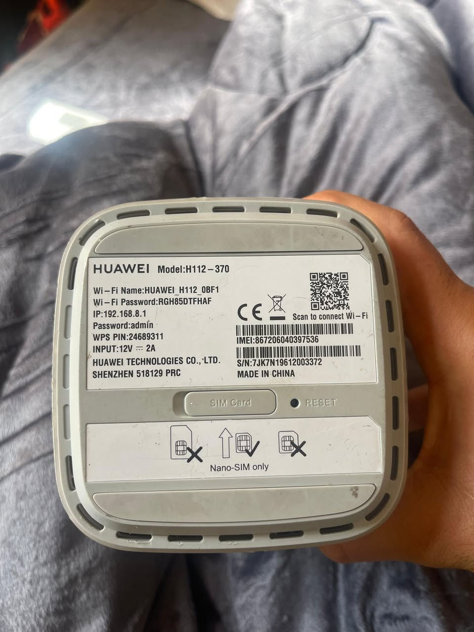 الغني عن التعريف راوتر هواوي H112 مفتوح كل الشبكات زين اسيا كورك يدعم 5G ويرهم على النانو والضوئي الجهاز نظيف وشرط الفحص .تفحص يم المندوب ماعجبك رجعة. سبب البيع وصلني الضوئي. السعر ١٠٠ قفل مع التوصيل كل المحافظات .


**إذا كنت صاحب هذا الإعلان وتريد حذفه لأي سبب، رجاءا أرسل رسالة إلى الدعم الفني**