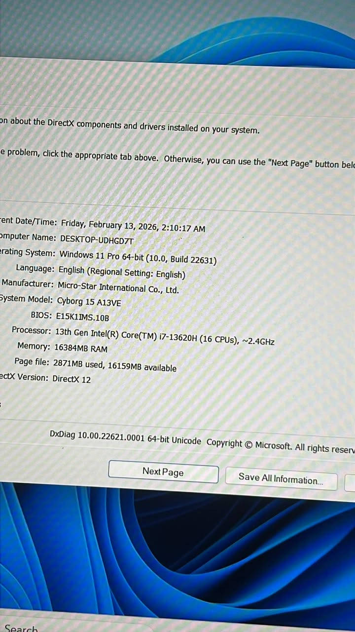 MSI 13th Gen Intel(R) Core(TM) i7-13620H (2.40 GHz)
نضافة 95%
بطارية  88% + بطارية جديدة وياها ما شادها
رام 16 ddr5 (8+8) يعني تشتغل بوضع Dual Channel افضل اداء للالعاب ولفتح اكثر من نافذه بسلاسه خياليه
ذاكرة SSD 512GB NVMe
كارت شاشة  RTX 4050 6GB NVIDIA يدعم DLSS 3 و Ray Tracing
كيبورت ضوئي 3mod مراوح تبريد 3speed باقي التفاصيل بالصور 
السعر 1.200.000 د.ع محتاج فلوسها
تواصل  خاص


**إذا كنت صاحب هذا الإعلان وتريد حذفه لأي سبب، رجاءا أرسل رسالة إلى الدعم الفني**