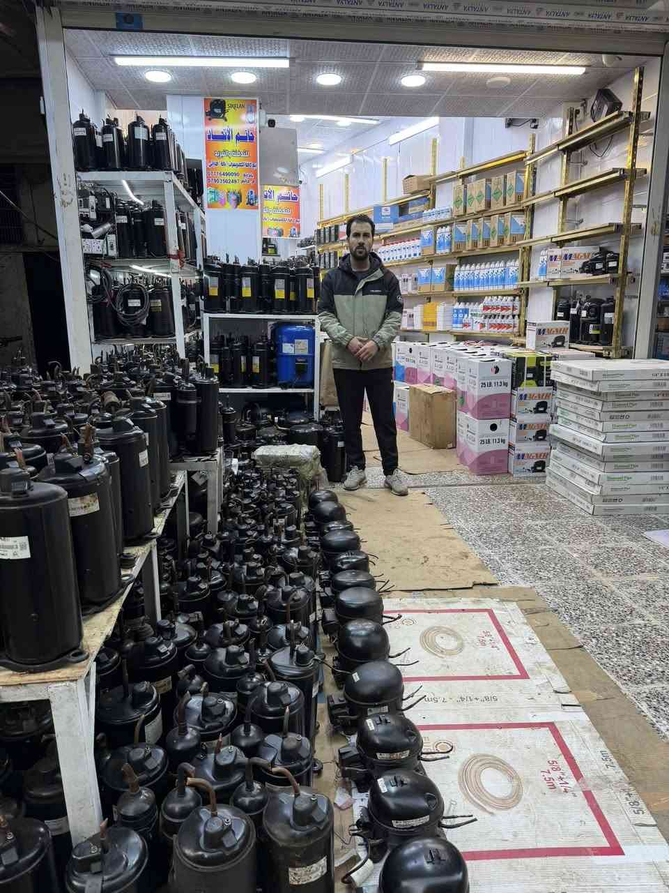 معرض. ( حاتم الاتحاد )

موسم خير عليكم يارب 
يتوفر جميع انواع الضواغط الجديدة والمستعملة ( بالة استيراد الامارات)
غازات التبريد 
أنابيب النحاس 
كافة أدوات التبريد 

يوجد توصيل سريع كافة أنحاء العراق 

للاتصال. ( ***********. ***********)
العنوان / بغداد. السنك. سوق التبريد. قرب جامع سلمان النقيب.  زورونا وخلي الصيف بارد عندك
