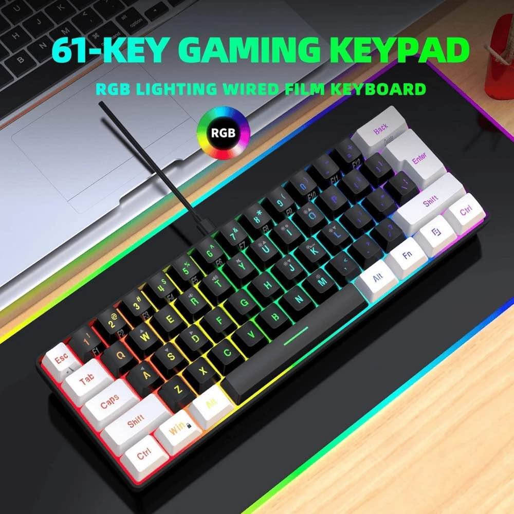 ⌨️ Snpurdiri 60% RGB Backlit Membrane Keyboard

🔹 التصميم: 60% مدمج لتوفير مساحة أكبر للمكتب 🎮
🔹 عدد المفاتيح: 61 مفتاح
🔹 النوع: Membrane Keyboard بهدوء أثناء الكتابة ⌨️
🔹 الإضاءة: RGB Backlight مع تأثيرات إضاءة متعددة ✨
🔹 الاتصال: سلكي عبر USB Plug & Play 🔌
🔹 Anti-Ghosting: دعم مفاتيح متعددة لاستجابة أفضل أثناء اللعب 🎯
🔹 التصميم: خفيف وصغير الحجم، مناسب للجيمينغ والتنقل
🔹 التوافق: Windows / Mac / Linux
🔹 الخامات: Keycaps مقاومة للتآكل للاستخدام اليومي

💡 كيبورد اقتصادي بتصميم 60% وإضاءة RGB جذابة، مناسب للألعاب والاستخدام اليومي مع حجم مدمج.

السعر : 20 الف
خدمة توصيل 🚚 لكافة أنحاء العراق 🇮🇶 بغداد, العراق


**إذا كنت صاحب هذا الإعلان وتريد حذفه لأي سبب، رجاءا أرسل رسالة إلى الدعم الفني**