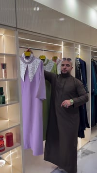 اول أجمل دراعة رمضانيه😍 قياسات من سمول الى اكسين💙 قماش : باربي 💫 توصيل...