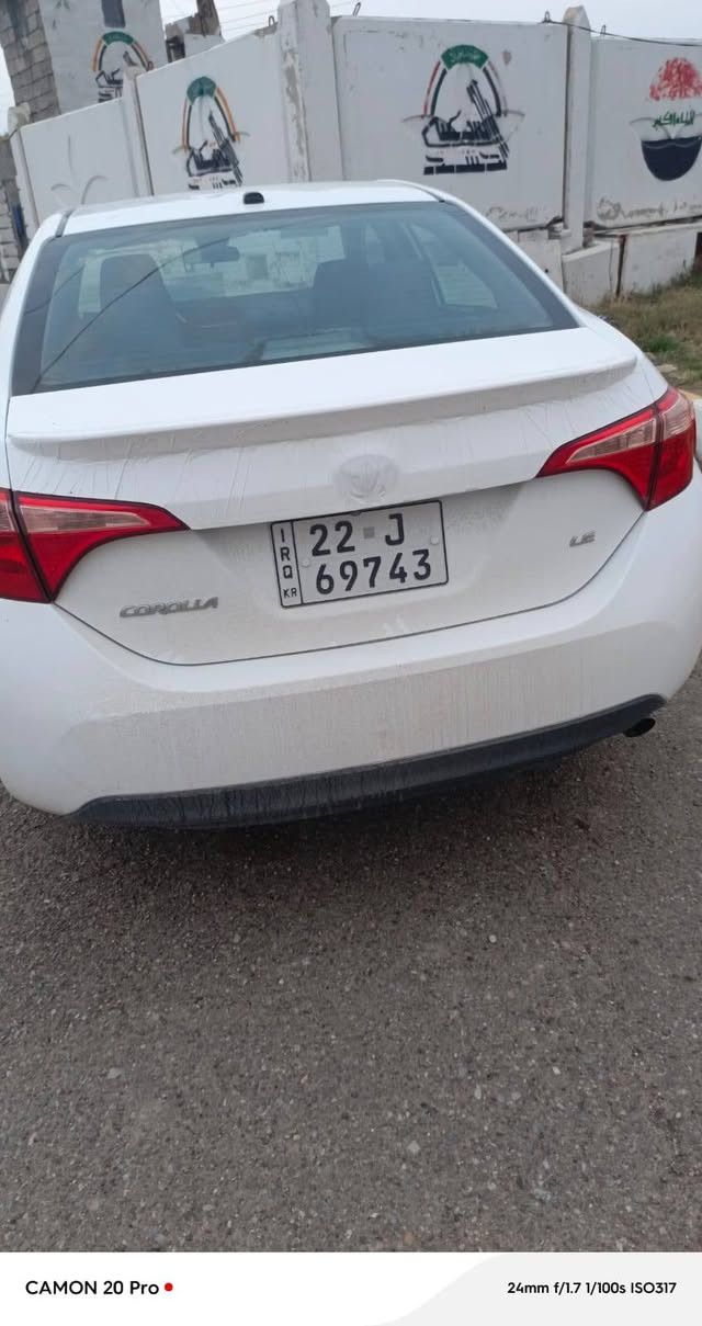 السلام وعليكم كورلا 2019 وارد امريكي الضرر موضح بل سونار شي بسيط سياره جديده تخم تاير كير محرك تبريد تدفئه رقم اربيل الجديد هزه جديده ماشيه 145 تحويل ثاني يوم سياره حلوه وجديده مال بيت مامتعوبه السعر 165وبيهه مجال  المكان ديالئ للاستفسار اتصل ع رقم *********** خاص مغلق تصل ع رقم
