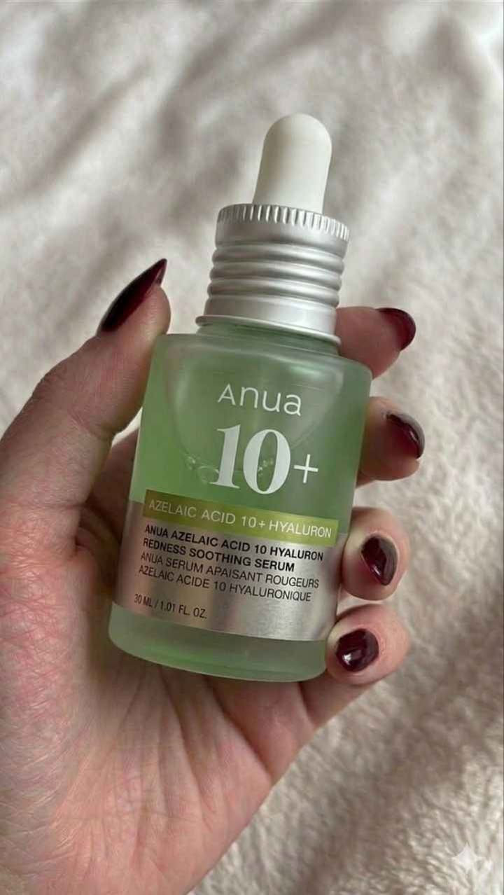 سيروم أنوا الأخضر المهدئ ومعالج التصبغات من Anua 💚✨
​الحل المثالي والأسرع للتخلص من احمرار البشرة وآثار الحبوب:
​• علاج الاحمرار والتهيج: غني بحمض الأزيليك وهيدروسول لتلطيف البشرة الحساسة والمتهيجة فوراً.
• إزالة آثار الحبوب: يساعد بقوة في تفتيح البقع الداكنة والتصبغات التي تتركها الحبوب.
• ترطيب عميق مضاعف: يحتوي على الهيالورونيك أسيد ليمنح بشرتكِ ترطيباً مكثفاً ومظهراً صحياً.
• موازنة الدهون: ينظم إفراز الدهون في البشرة ويحسّن من ملمسها ونعومتها.
​﹏﹏﹏﹏﹏﹏ 𓍢ִ໋ 🫧 ✧ 🦢 𓍢ִ໋ 🪞 ﹏﹏﹏﹏﹏﹏
​💰 السعر والعرض:
• حلة, بابل


**إذا كنت صاحب هذا الإعلان وتريد حذفه لأي سبب، رجاءا أرسل رسالة إلى الدعم الفني**