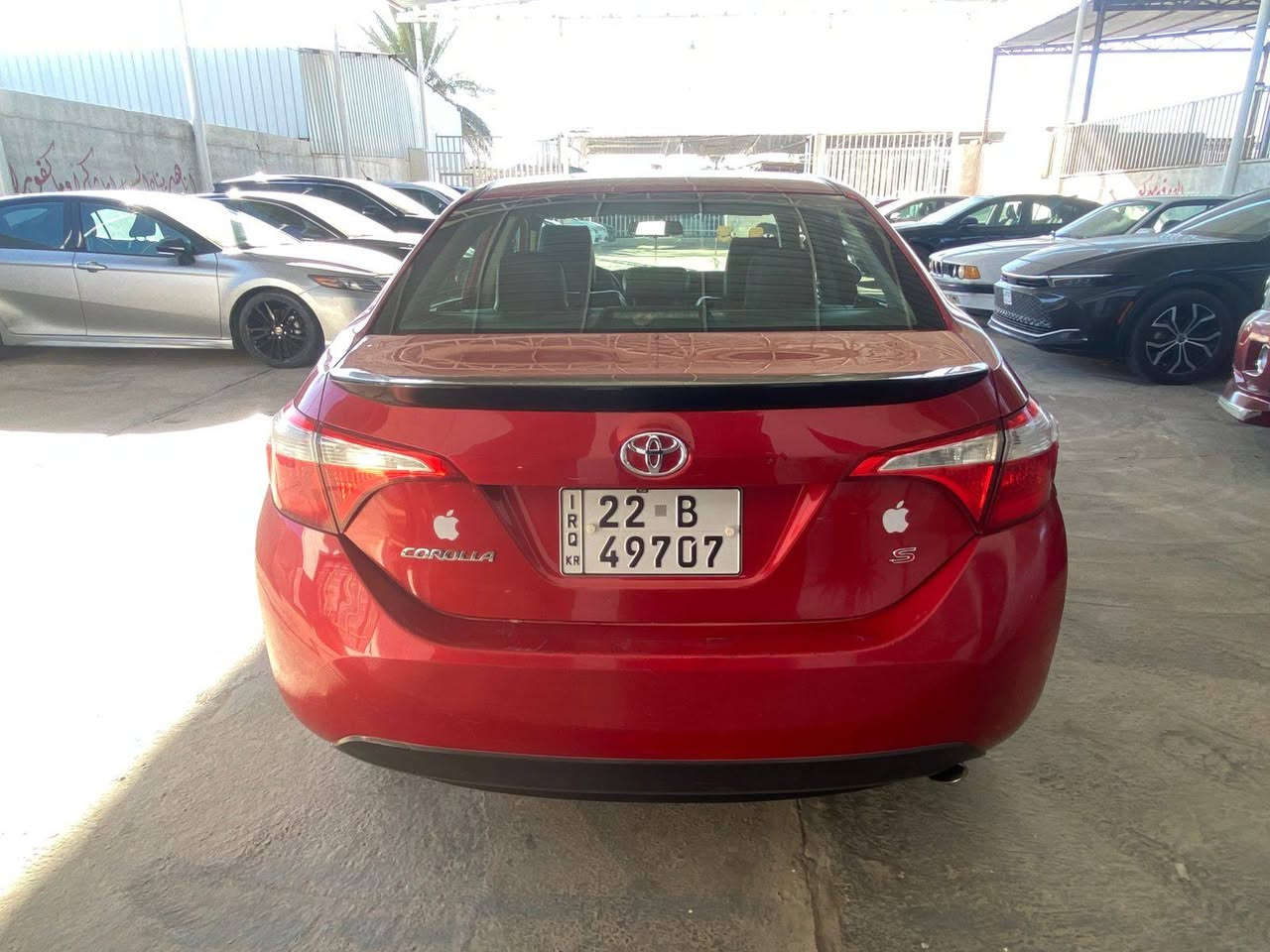 كورلا 2015 مواصفات S بدون ضرر فقط تخريب 3 قطع كير محرك وصدر وتخم تايرات جديد رقم اربيل  تحويل وكاله ماشيه 145 بيع او مراوس مكاني سامراء ***********
