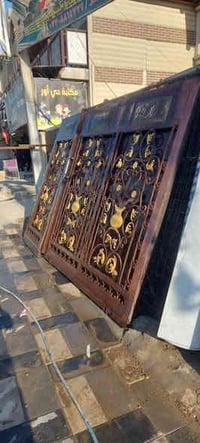 باب سلايت ارتفاع ٢متر وعرض ٣متر ٢ملم مغلف بليت من الخلف بغداد حي اور س...