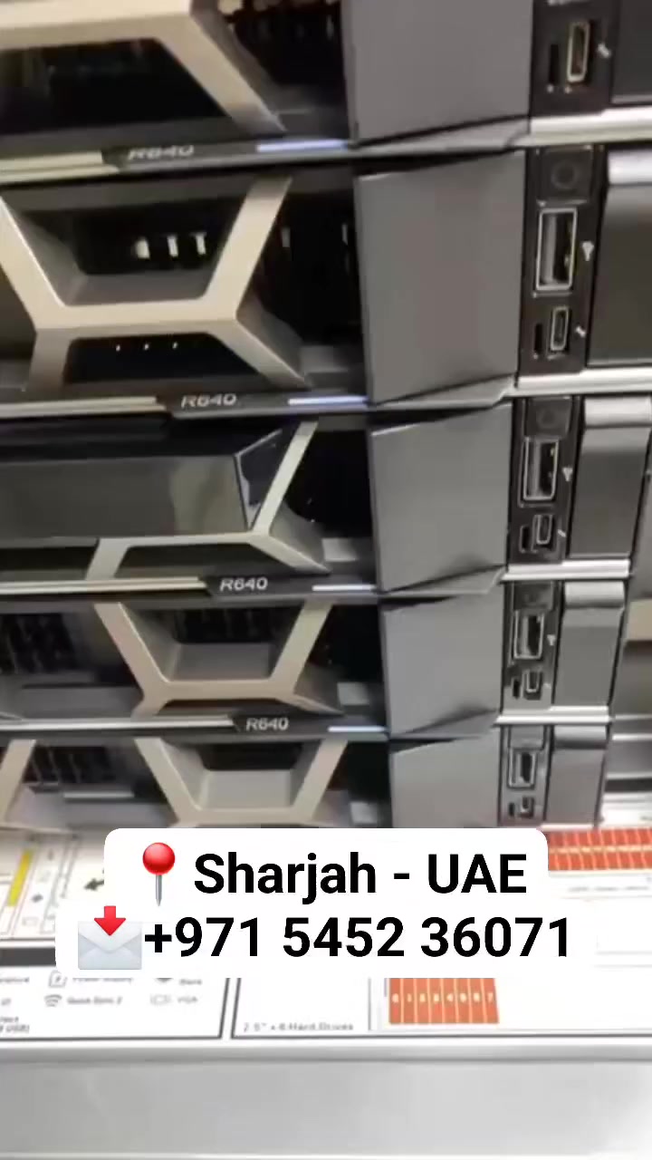 ▪︎Dell PowerEdge R640 [ 8 Bay - SFF ]
▪︎Dell PowerEdge R730xd [ 12 Bay - LFF ]
▪︎Dell EMC VxRail S570 [ 18 Bay - LFF ]

✅️ Fully Tested , Excellent condition 
🛡️ Warranty - Available 
---------------------------------------------------
📍Sharjah - UAE
📩 WhatsApp: +971545236071

#DellPowerEdge #ServerSolutions


**إذا كنت صاحب هذا الإعلان وتريد حذفه لأي سبب، رجاءا أرسل رسالة إلى الدعم الفني**