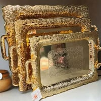 سيت صواني ثلاثي • طلاء ثابت • توصيل