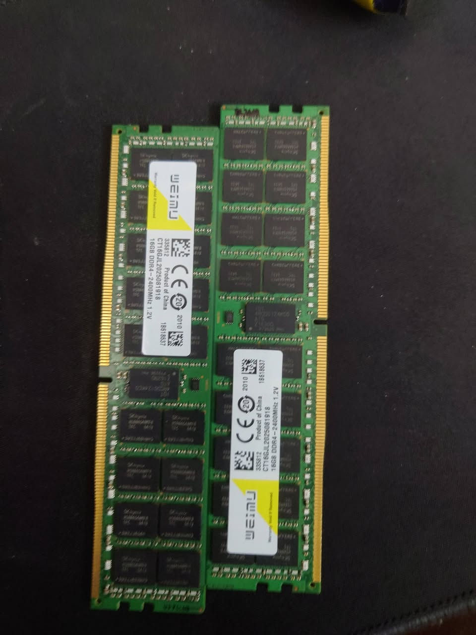 سلام عليكم
رامات dd4 32gb 
سرعتهن 2400 كل قطعة 16 كيكة جدد مفتوحات بس علمود فحص فقط 

سعر 110 وبيهن مجال يوجد توصيل كل محافظات


**إذا كنت صاحب هذا الإعلان وتريد حذفه لأي سبب، رجاءا أرسل رسالة إلى الدعم الفني**