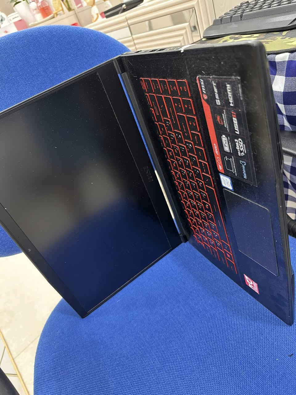 السلام عليكم
GF63 8RD

8th Gen. Intel® Core™ i7 Processor

GeForce® GTX 1050 Ti with 4GB GDDR5
Ram 16 g 
التخزين m.2 512
السعر 500 الف وبيه مجال 
*********** وتساب متوفر
