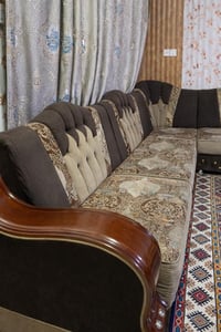 🔥 تخم ديوان  عربي نجارة أصلية 🔥 ✔️ 12 مقعد مريح  ✔️ شغل نجارة متين وثق...