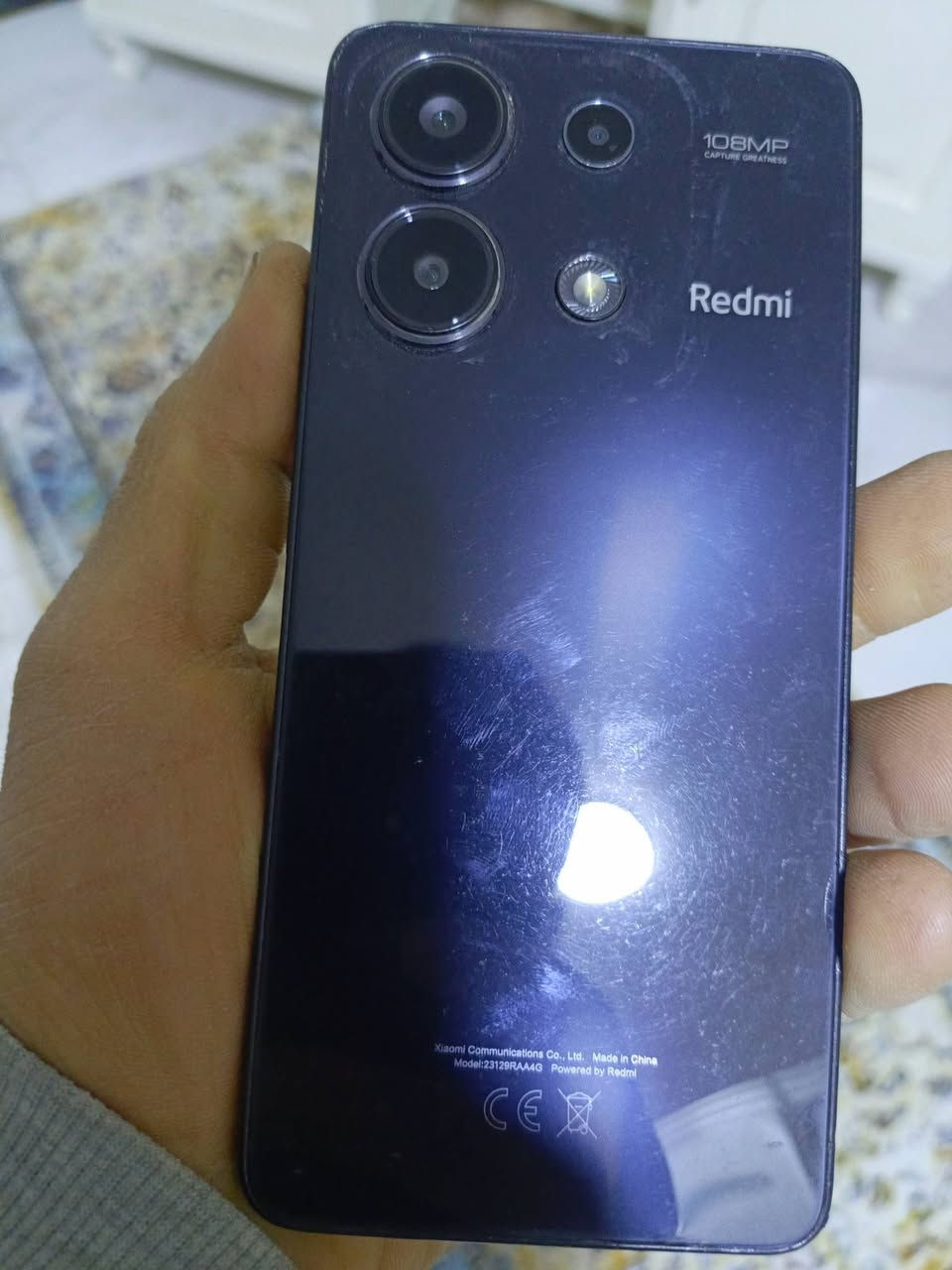 ريدمي نوت ١٣ ذاكرة ٢٥٦ رام ٨+٨  ملحقاته كارتون و شاحنة
سعره ١٢٠ 
عنواني حلة جمعية 
***********

