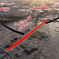 خلف جامعة ساوة • مقسمة ١٢ قطعة • ٢٠٠م للقطعة