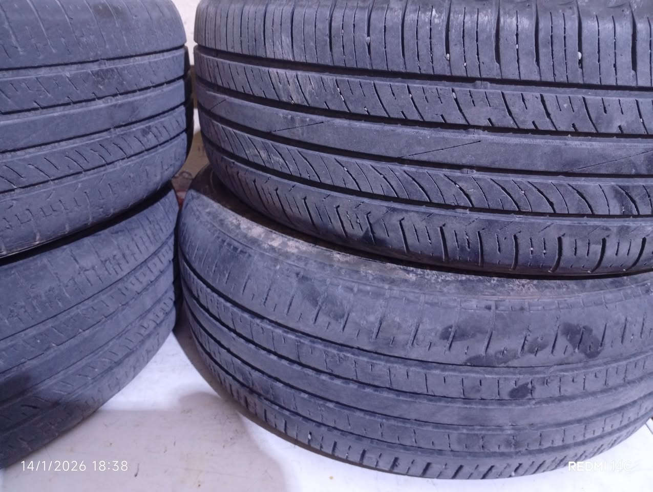 السلام عليكم من فضلكم أعضاء الكروب المحترمين
اربع اطارات الحجم ١٦) على ٦٠( على ٢١٥ للبيع بيهن رگع اليحتاج منهن زوج أو تك أو كلهن بخدمته قيم وخذ العنوان ناصرية ثوره قرب قيادة الشرطة ***********  مال اوبتيما
