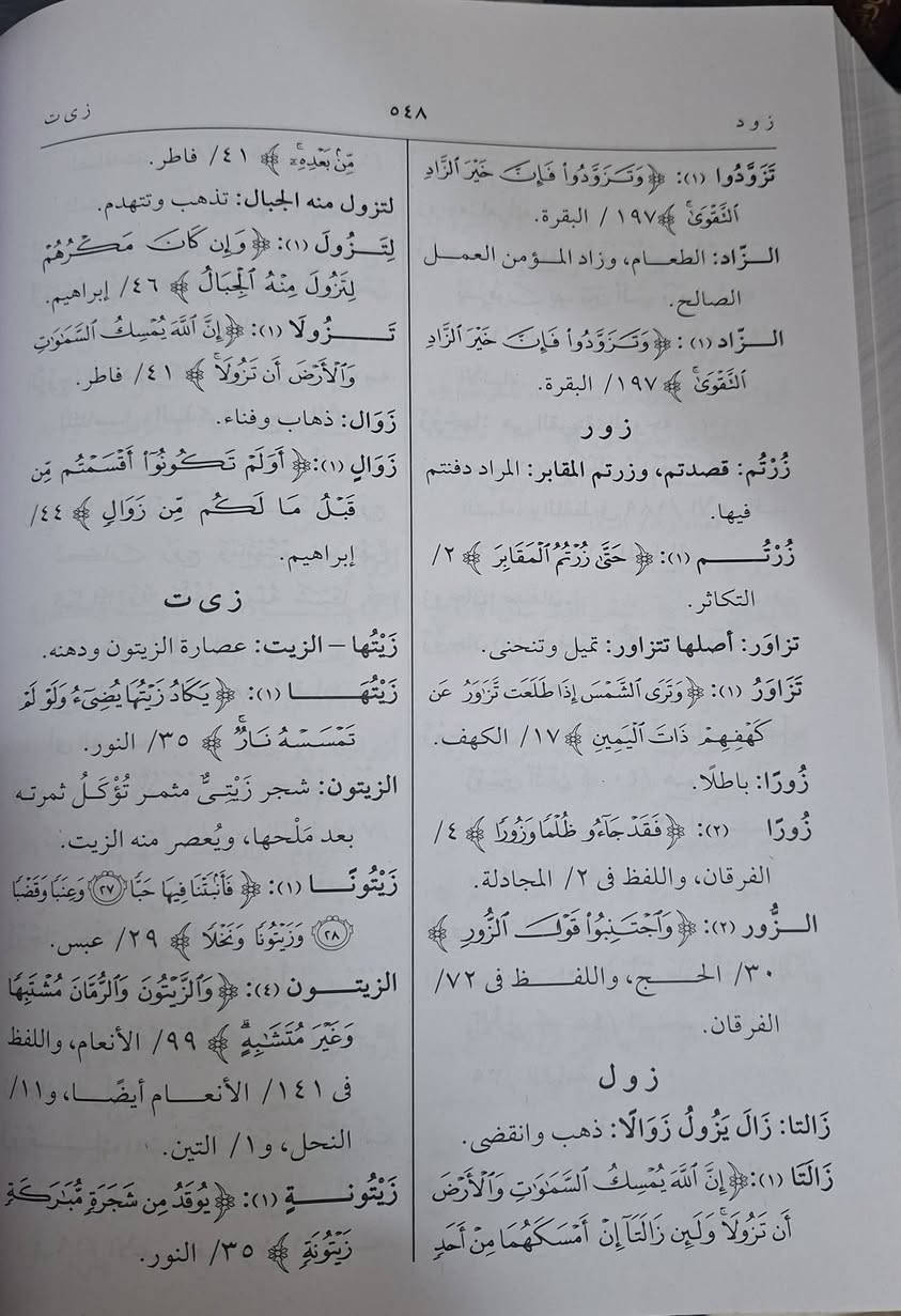 معجم ألفاظ القرآن الكريم يتحدث عن فهرسة وتوضيح معاني ومواضع كل كلمة (اسم، فعل، حرف، ضمير) وردت في القرآن الكريم، مرتبة أبجدياً غالباً، مع ذكر السورة ورقم الآية، لتسهيل البحث عن اللفظ وفهمه وتصريفاته وتأويلاته المختلفة، وهو مرجع أساسي لطلاب التفسير واللغة لفهم مفردات القرآن العظيمة. مجلدين طبعة اوفسيت سعر 30 الف مكتبة عبدالله علي مراد كركوك خان القلعة للطلب والاستفسار الاتصال على رقم 
*********** يوجد لدينا خدمة توصيل للمحافظات
