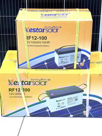 ألواح شمسية • بطاريات جل • بطاريات ليثيوم