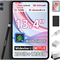 تابلت تيكلاست T65 بشاشة 13.4 بوصة بدقة 2K وتردد 120 هرتز، يعمل بنظام أ...