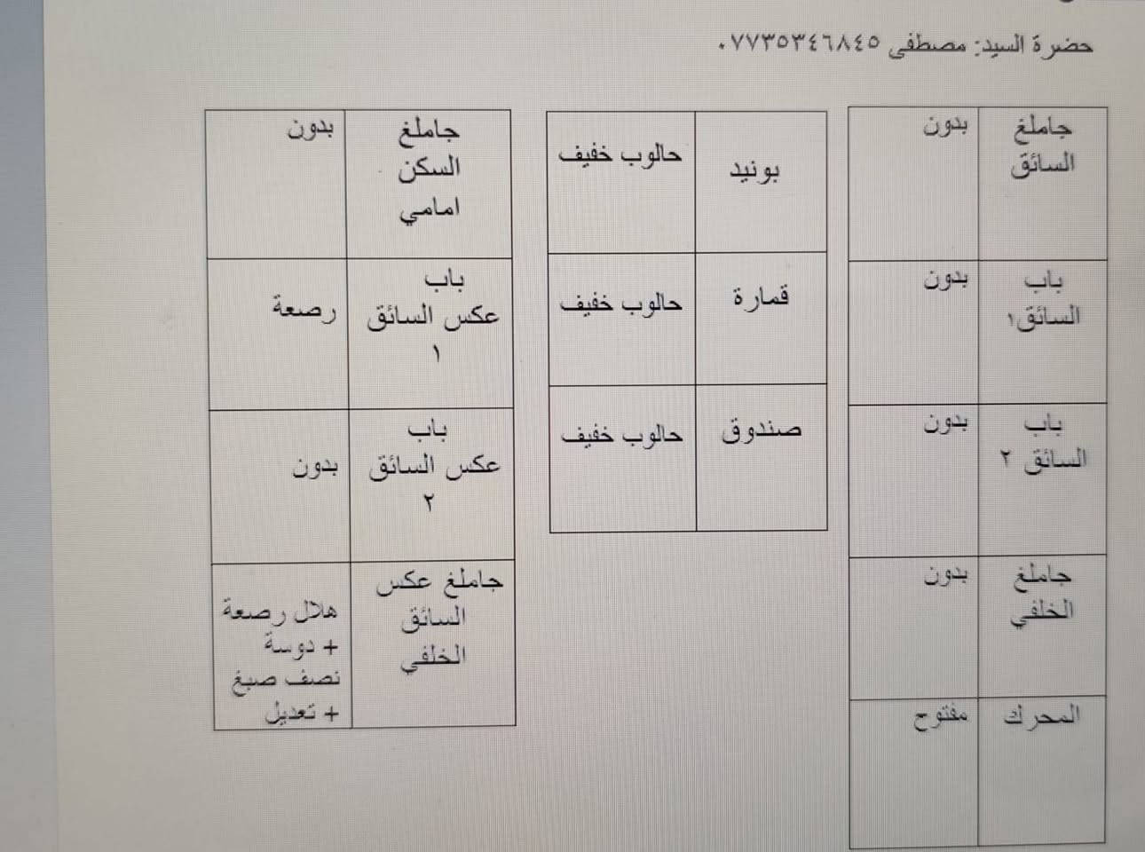 للبيع mg5 موديل 2021 ماشي 83000 بصمه شاشه كاميرا فول فول فقط سقف مو سلايت تبريد كير محرك شرط فقط بي دوسه واحد بدون دواخل شرط فحص سنويه هزة جديد بدون غرامات سياره كلش كلش نضيف سعره 97 بي مجال بسيط مراسله ع واتس اب ***********
