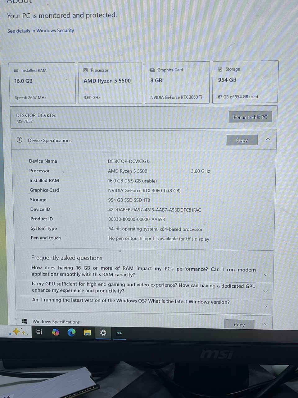 سلام عليكم شباب تجميعة للبيع
R5 5500
Msi B450
Ram 16G 3200H
M2 1t 
Rtx 3060 ti
W550 mass
كل القطع فقط الكارت مستخدم 
السعر ٩٠٠ الف 
ع الفحص والضمان


**إذا كنت صاحب هذا الإعلان وتريد حذفه لأي سبب، رجاءا أرسل رسالة إلى الدعم الفني**