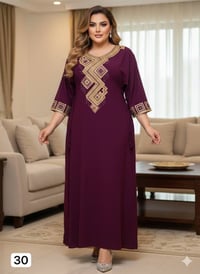 دشداشه كشمير • تطريز ستراس • مقاسات L-5XL