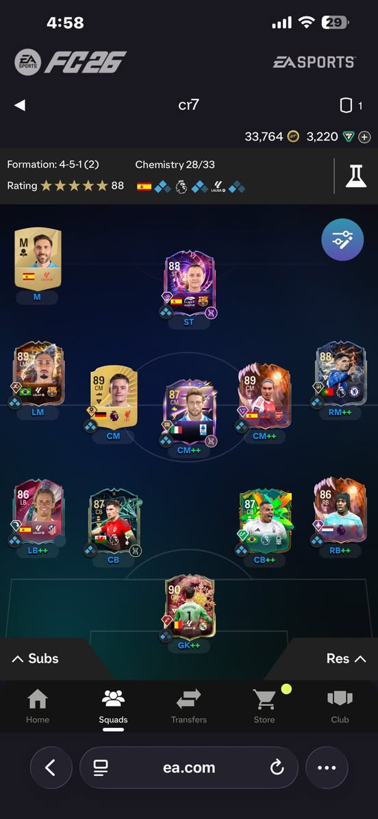 سلام عليكم
حساب فيفا بي فيفا بوينت ب١٥$ 
وهاي تشيكلة 
الحساب ستيم وجيميل وea كلهن موجودات 
اني بايع لعبه ونقاط رايدها ب٦٠ الف ماستر
***********
