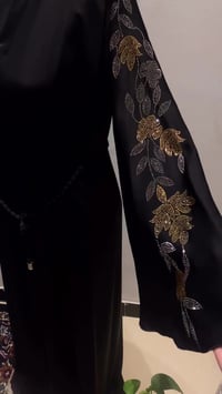 عباية حرير • سود فاحم • ٥٤-٥٦-٥٨