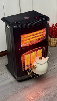 مدفأة غاز وكهرباء من سمارت هوم  الميزات:  يتميز السخان بإشعال كهربائي ...