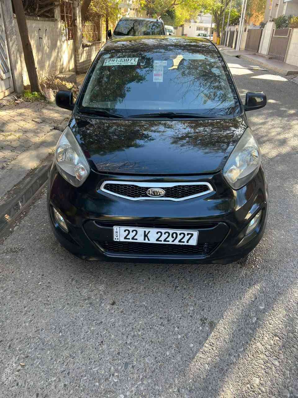 ***********كيا بيكانتو موديل 2012  كير توماتيك رقم اربيل  سنويه  هزه فحص جديد 2028  بطاقه بنزين موجود  صبخ بي بس باب سايق بدون دواخل السياره حلوه بدون مصرف كير محرك شرط  سعر 75 مجال عنوان كركوك  *********** كركوك, العراق

