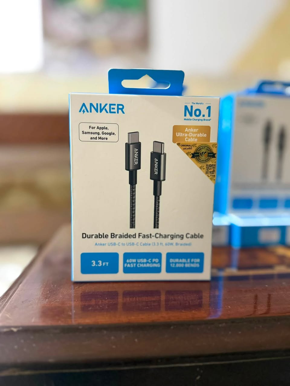 � كيبل ANKER الأصلي USB-C إلى USB-C 🔵
متوفر جملة الجملة 
⚡ شحن سريع وآمن لأجهزتك
💪 خامات عالية الجودة ومتانة فائقة
📱 متوافق مع:
• iPhone (أجهزة USB-C)
• Samsung
• Google Pixel
• وجميع الأجهزة التي تدعم منفذ USB-C

المواصفات:
✅ الطول: 0.9 متر
✅ يدعم الشحن السريع
✅ يدعم نقل البيانات بسرعة
✅ تصميم قوي ومقاوم للاستخدام اليومي
✅ جودة ANKER الأصلية

📦 المنتج جديد ومكفول الجودة.

📩 للاستفسار أو الطلب، راسلنا على الخاص.

يتوفر جملة + مفرد اسعار تنافسية 
***********
