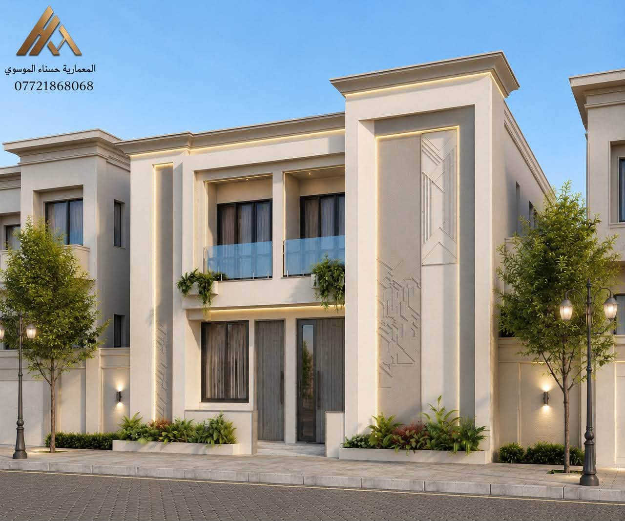 من أعمالي تصميم واجهة دار سكني
 في محافظة النجف الأشرف 

لطلب كافة التصاميم يسعدنا تواصلكم
 عبر واتساب : ***********

نقدم لكم مجموعة متكاملة من الخدمات :
-مخططات معمارية ثنائية وثلاثية الأبعاد
-مخططات ميكانيكية
-تصاميم داخلية
-تصاميم واجهات خارجية (نهارية وليلية)

نسعى دائماً لتقديم تصاميم تلبي احتياجاتكم
وتواكب أحدث الأساليب المعمارية

