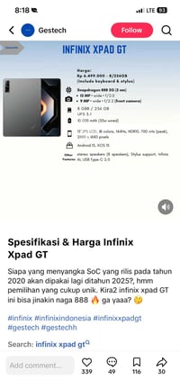 انفنكس باد X  gt للبيع الجهاز مفتوح من البوكس فقط غير مستعمل للبيع ٠٧٧...