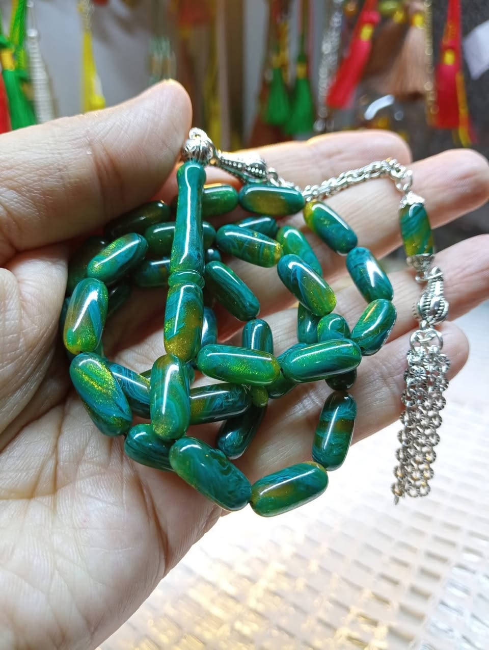 السلام عليكم
مسباح سندلوس سورنتال فيروزي عرگ ذهبي جراخة المبدع حسين زايد كصه كبسولي كركوشه انتيمون مغطس بالفضه قطعه جمال ودلال 
الوزن 25 غم القياس 7/15 العدد 37 خرزه
السعر 25 الف يتوفر خدمة توصيل كافة المحافظات 5 آلاف


**إذا كنت صاحب هذا الإعلان وتريد حذفه لأي سبب، رجاءا أرسل رسالة إلى الدعم الفني**