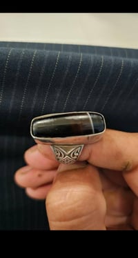 محبس فضة • جزع أفريقي • قديم