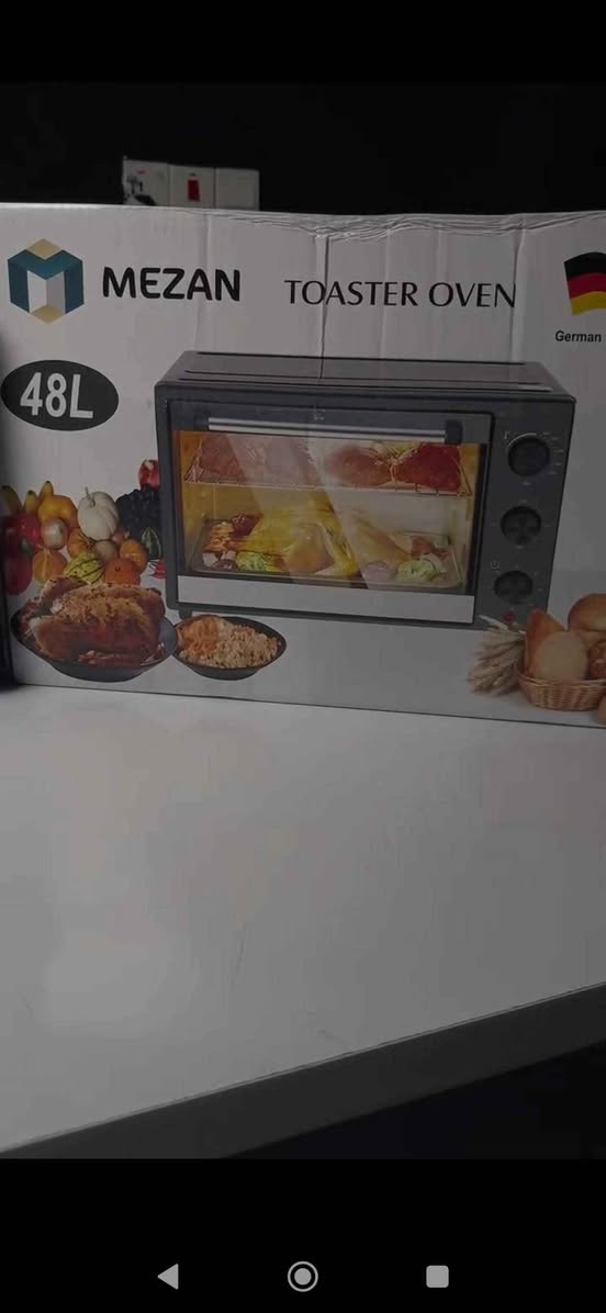 فرن كهربائي بتقنية ألمانية
🛑التوصيل  لجميع محافظات 🇮🇶
مميزات👇🏻
السعة: 48 لترًا
✔️وظيفة الشواية والسياخ الدوارة لنتائج شواء مثالية
✔️مؤقت 60 دقيقة مع جرس تنبيه وإيقاف تشغيل تلقائي لراحة وأمان أكبر
✔️التحكم في درجة الحرارة للحصول على تسوية دقيقة ومتناسقة
✔️يحتوي على صينية خبز واحدة ورف سلكي واحد
✔️الحجم: العرض 44سم، الارتفاع 27سم ،العمق 24سم بغداد, العراق


**إذا كنت صاحب هذا الإعلان وتريد حذفه لأي سبب، رجاءا أرسل رسالة إلى الدعم الفني**