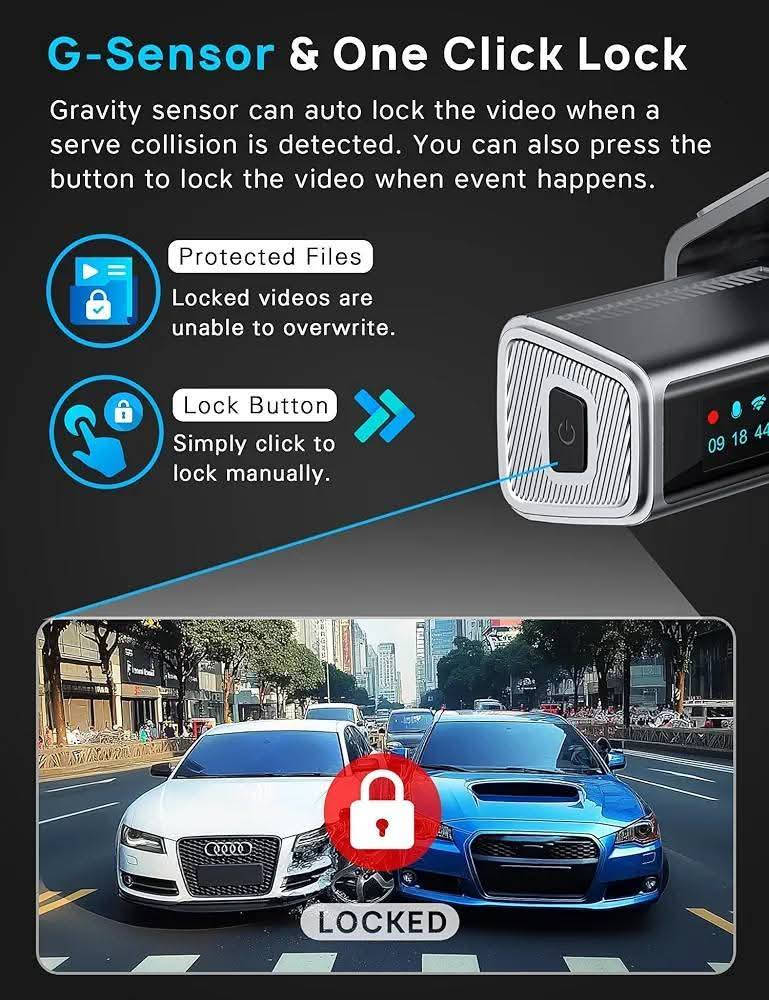داش كام كاميرا سيارة واي فاي و 4K نوع Navycrest Q7 
تدعم 5G بيه gps وتجي دبل كاميرا وحدة أمامية بزاوية ١٧٠ درجة والثانيه خلفيه بزاوية ١٢٠ درجة مدعومة بتطبيق مجاني للتحكم والمراقبة مع رام اصلي ٦٤ تتحمل  حرارة الصيف وممكن تشغله ٢٤ ساعه مع كافة الملحقات
تتميز الكاميرا بتقنية واي فاي 5G مدمجة للاتصال بالتطبيق، وتستخدم مستشعر SONY IMX لتوفير جودة فيديو عالية.
تشتمل الميزات الأخرى على زاوية رؤية عريضة، وحساس صدمات (G-Sensor)، ووضع تسجيل وقوف السيارات على مدار 24


**إذا كنت صاحب هذا الإعلان وتريد حذفه لأي سبب، رجاءا أرسل رسالة إلى الدعم الفني**