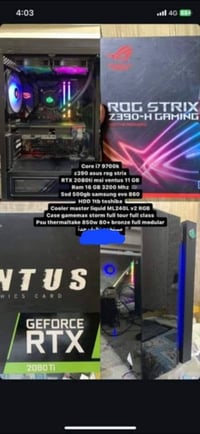 حاسبه للبيع كامله  ميز وكرسي عاديات سماعه hyper x cloud 2 كيبورد red d...