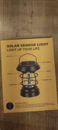 فانوس تخييم • طاقة شمسية • حساس حركة