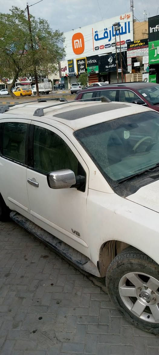 السلام عليكم 
للبيع سيارة نيسان ارمادا موديل 2007 وارد امريكي ..بأسمي رقم بغداد رقم دولي اللون ابيض 
حادثها جاملغ وبنيد بيها قطع صبغ ..ابيعها مصبوغ عام 
السيارة فول مواصفات محرك جيد كير جيد ..صدر امامي خلفي نظيف.. تدفئة كشنات .7 راكب ..تخم تاير اخو الجديد مع السبير..ويل كب عدد 5 بلادي ..بلوجكترات زنون عالي ناصيف زنون ..فتحة سلايد..تبريد خير من الله ..شاشة مع كاميرا ..السعر 68
مكاني بغداد العامرية 
للتواصل والاستفسار ... ***********
