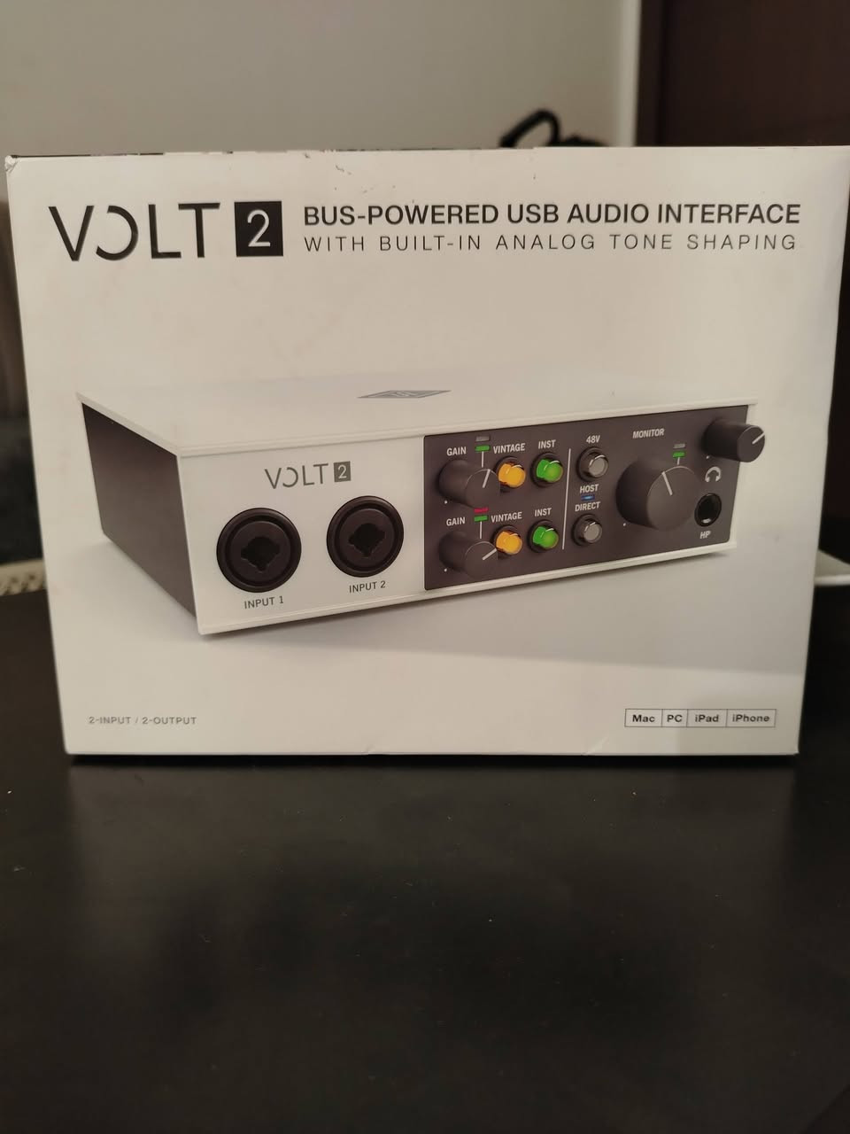 متوفر كارت صوت احترافي من شركة universal audio Volt 2مع 10 مؤثرات صوتية مجانية أصلية للأستفسار *********** او خاص. مستخدم قليل جدا
