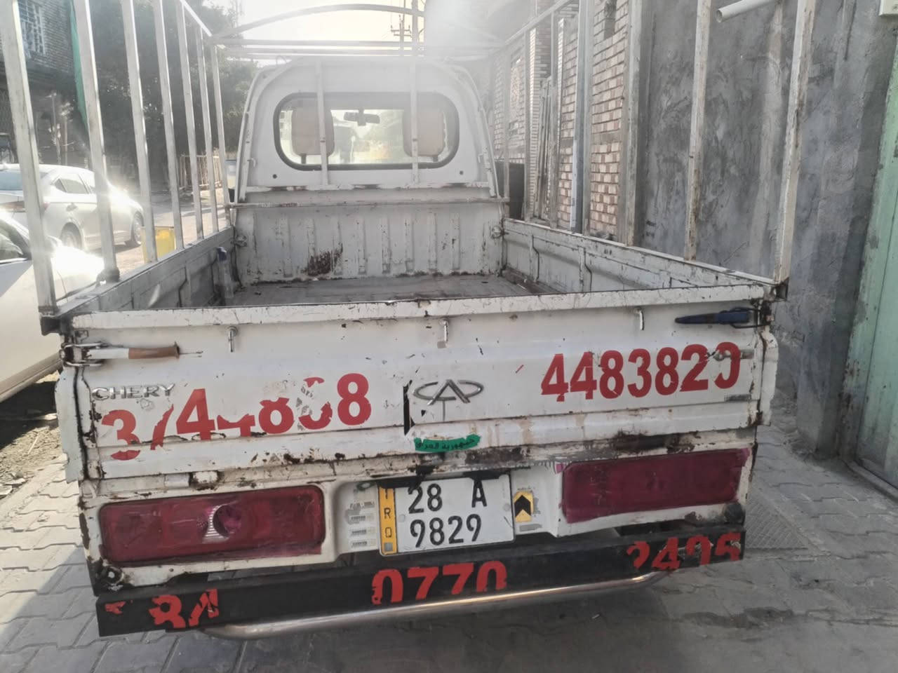 س ع
بعد إذن الادمن 
شيري حمل 1طن
موديل 2011
محرك حديد حدادية جديدة كهربائيات شغالة
السيارة جاهزة
السنوية ل30
السعر 31
المكان النجف 
***********
***********
