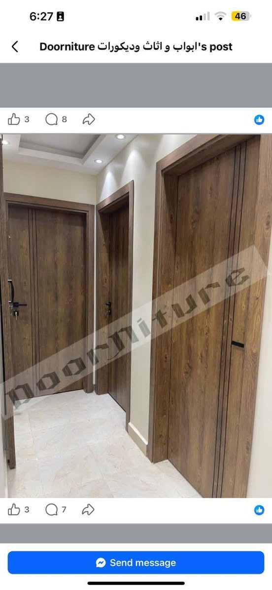 كل سنه وانت طيبنا  بي مناسبه عيد الفطر المبارك 
كلمني وتس وتنور في أي وقت
ابواب مودرن ميلامين ضلفه بالحلق بالبرور
يوجد كميات كما يوجد تصنيع علي حسب رغبه العميل مقاسات خاصه 
يوجد خصم في كميات تجارى

للتواصل :   01068226194 - 01004776785 - 01152929272

Https://wa.me/201152929272
Https://wa.me/201068226194
Https://wa.me/201004776785

نرحب بكم
( المعرض ) : القاهره - البساتين شارع مزرعه البط العمومي بجوار مجمع المدارس


**إذا كنت صاحب هذا الإعلان وتريد حذفه لأي سبب، رجاءا أرسل رسالة إلى الدعم الفني**