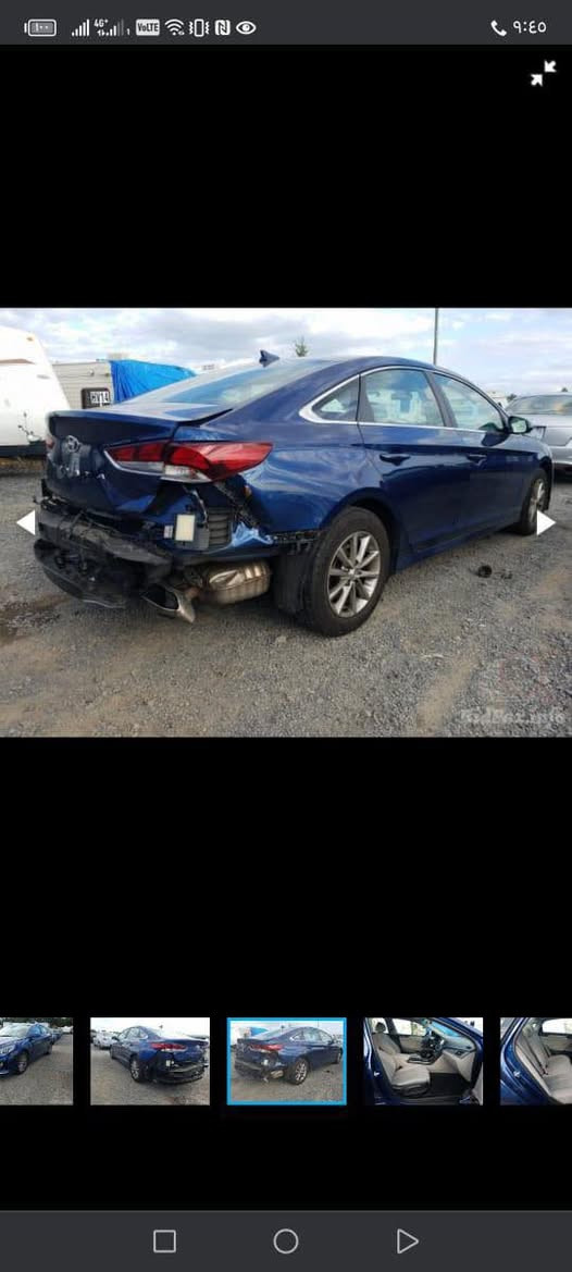 سوناتا se 2019
رقم سليمانيه مداور ثاني يوم 
سياره نضيفه حيل برغي ما مفتوح بيه 
مواصفات السياره معروفه 
رادار 
حساس
شاشه كبيره
وبعد بيه مواصفات 
حادث امريكه موضح بالصوره 
وبيه بارد باب السايق 
مكان السياره نجف 
***********
