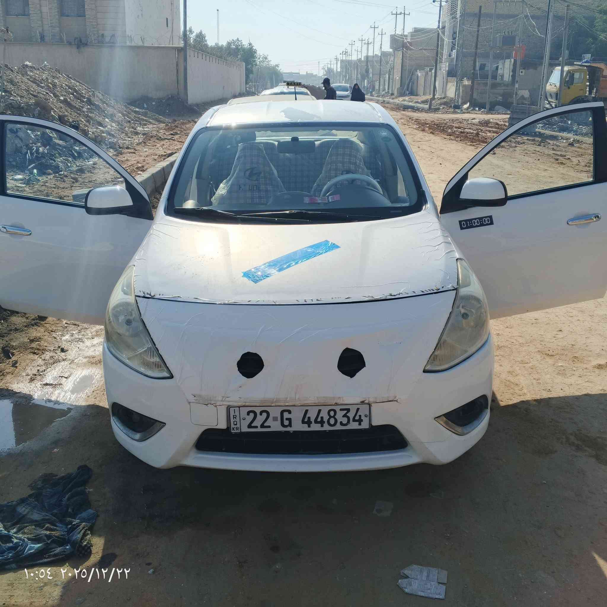 نيسان صني هندي موديل 18 رقم نكليزي اربيل سنويه لغايه 2028 ماشيه 165 الف عنوان النجف تواصل عل رقم ***********  سعر89 وبيها مجال
