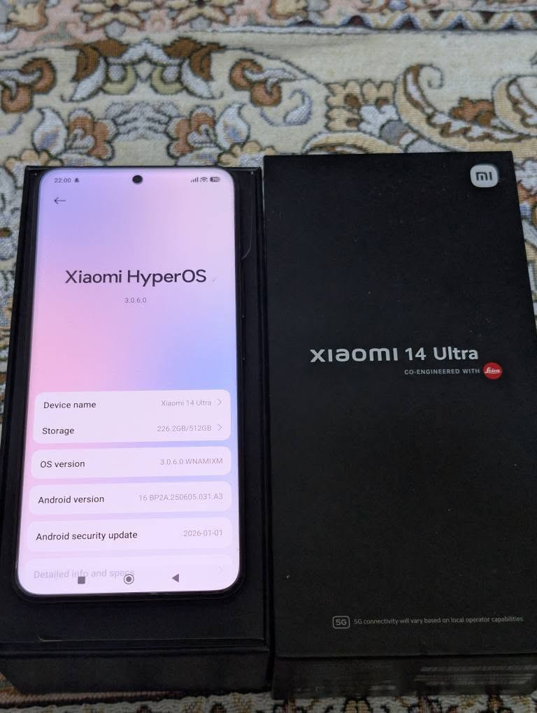 Mi 14 ultra
رام 16+16
زاكيره 512
باتري 5000
كامل ىةشيا زور خاوين تةنها كةمىك شاشةي وردة شوختي هةيه 
لةكةل شوشةي كامىراكةى.  نرخي. 500 دولار السليمانية, العراق


**إذا كنت صاحب هذا الإعلان وتريد حذفه لأي سبب، رجاءا أرسل رسالة إلى الدعم الفني**