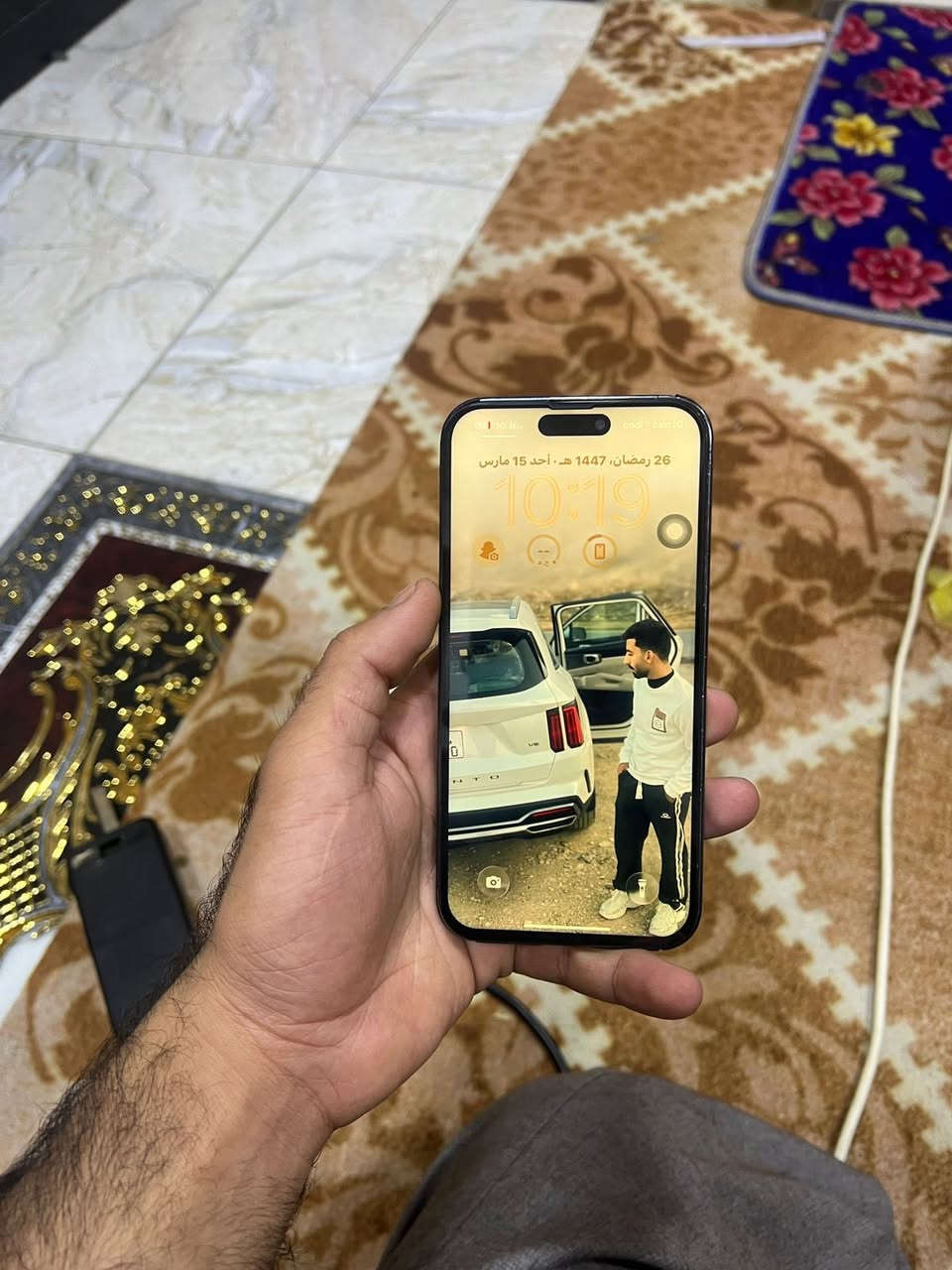 550الف قفل 
ايفون 14 برو ماكس شرق اوسط ذاكره 256 الجهاز مبدل شاشه وبطاريه نوعيه زينه بي فطر بسيط بالضهر جاي ابيع لانن محتاج مكاني بغداد الخطيب رقم ***********
