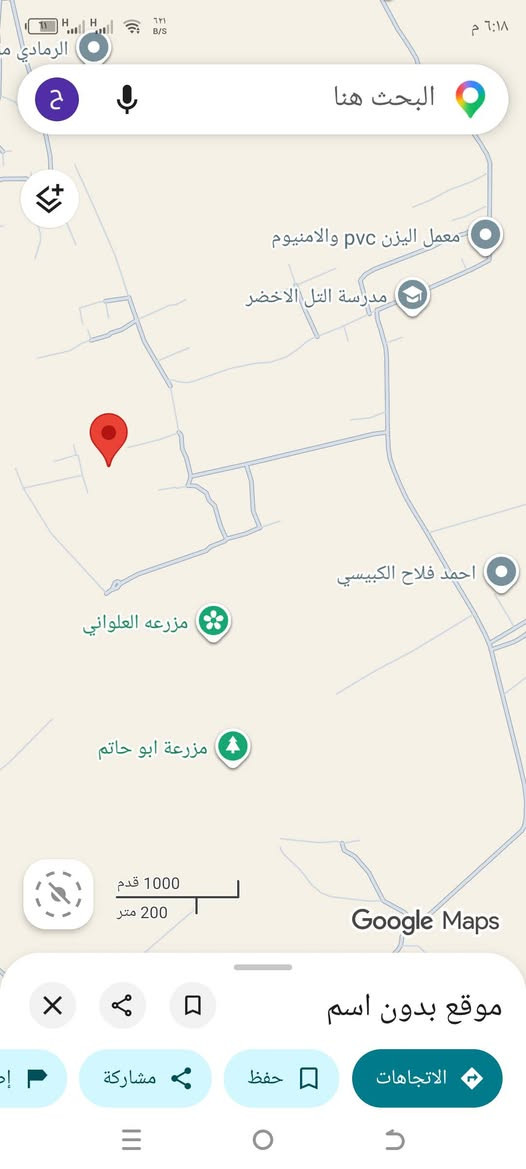 قطعه أرض معروضه للبيع المساحة 1350 متر نزالهه29  كهرباء يمهه و مي يمهه قريبه على مدرسه التل الاخظر قطعه كلش مرتبه مي و كهرباء و مدرسه و جامع قريب عليهه يلي يريد يتواصل على هذه لرقم *********** كلشي موضح بل صوره و لمقطع هم لموقع مالهه موجود تكدر تشوفهه قبل لا تتصل
