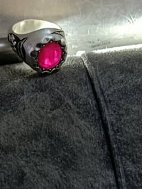 ياقوت افريقي فرط الرمان صياغه يدويه ثقيله   قياس 26   وزن 23 غرام   07...