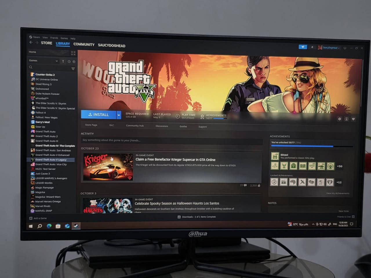 للبيع نضافه 99% امانه الله Pc
المواصفات !
GPU: GeForce GTX 1660 SUPER
CPU: Intel Core i5-9400
Motherboard: Intel H310
RAM: 16GB 3200MHz
Storage: SSD 120GB + HDD 1TB 7200RPM
Power Supply: 600W 80+
Case: FANTECH CG71 PULSE
السعر ٦٠٠ الف و بيه مجال
للتواصل (***********)

